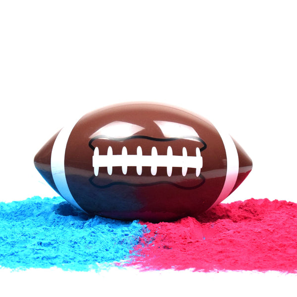 Gender Reveal Football with Pink & Blue Powder