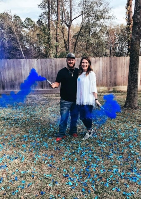 Bulk Pack of Blue Gender Reveal Smoke Bombs (12 Packages)