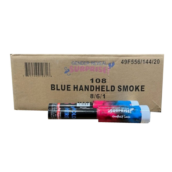 Blue Handheld Gender Reveal Smoke Bomb Case 48/1