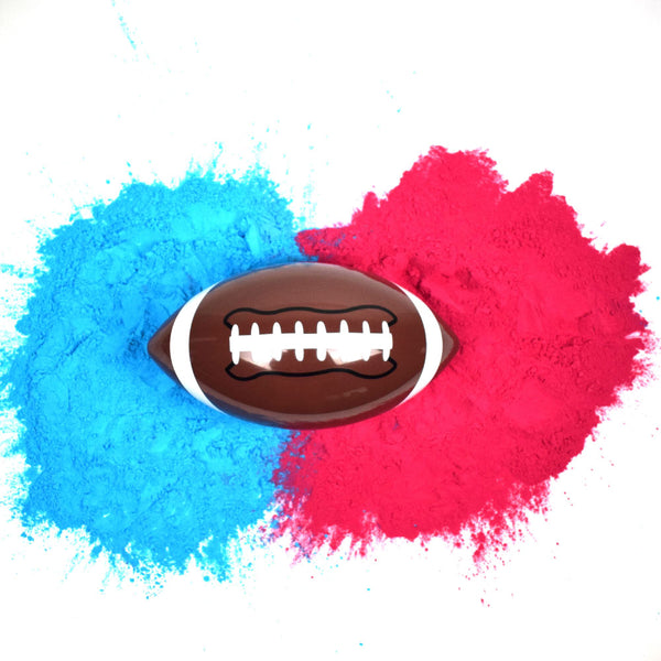 Gender Reveal Football with Pink & Blue Powder