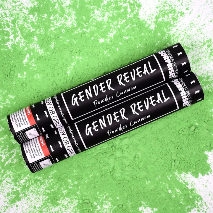 12" Green Gender Reveal Powder Cannon Kit