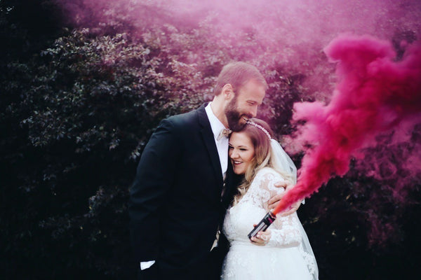 Pink Handheld Gender Reveal Smoke Bomb