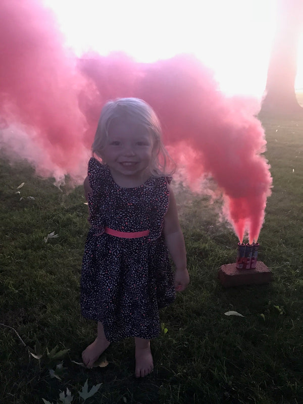 Pink Handheld Gender Reveal Smoke Bomb