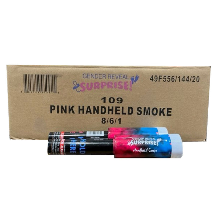 Pink Handheld Gender Reveal Smoke Bomb Case 48/1