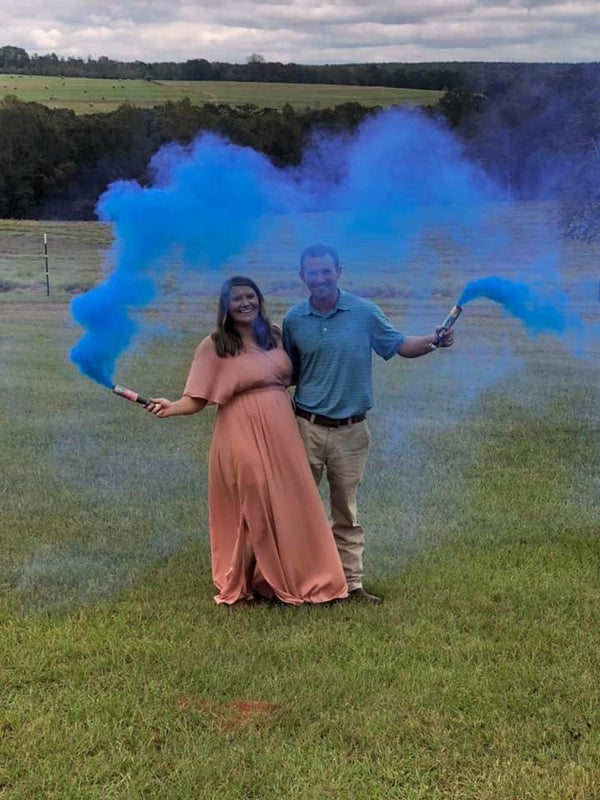 Blue Handheld Gender Reveal Smoke Bomb