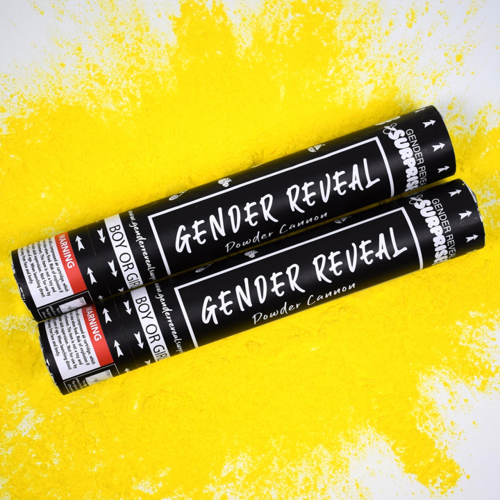 12" Yellow Gender Reveal Powder Cannon Kit