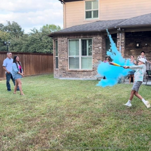 Blue Powder Gender Reveal Baseball