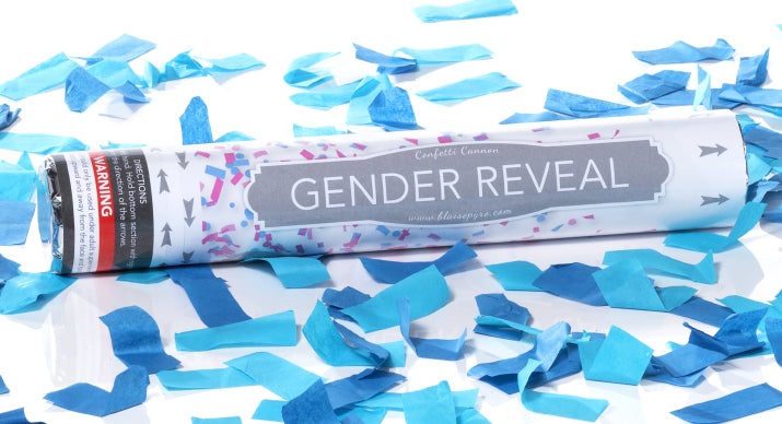 12" Blue Gender Reveal Confetti Cannons Case 25/1