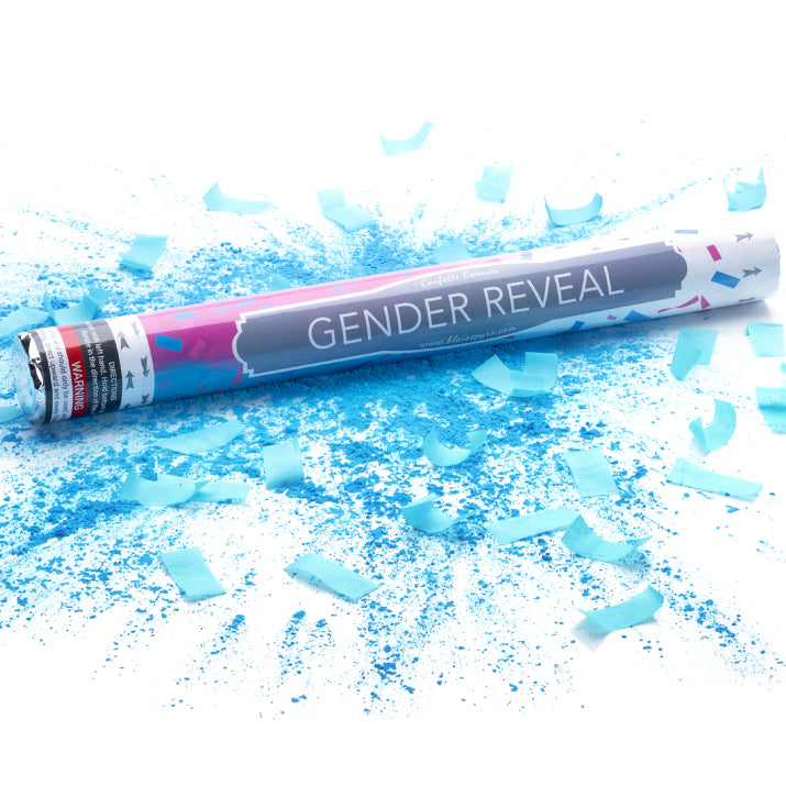 18" Blue Gender Reveal Powder and Confetti Cannons Case 25/1