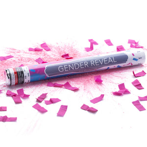18" Pink Gender Reveal Powder and Confetti Cannons Case 25/1