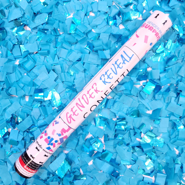 18" Blue Gender Reveal Surprise Confetti Cannon