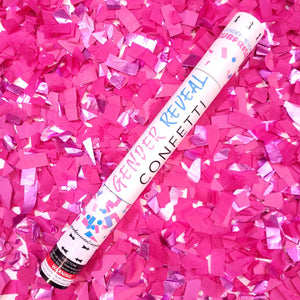 18" Pink Gender Reveal Confetti Cannons