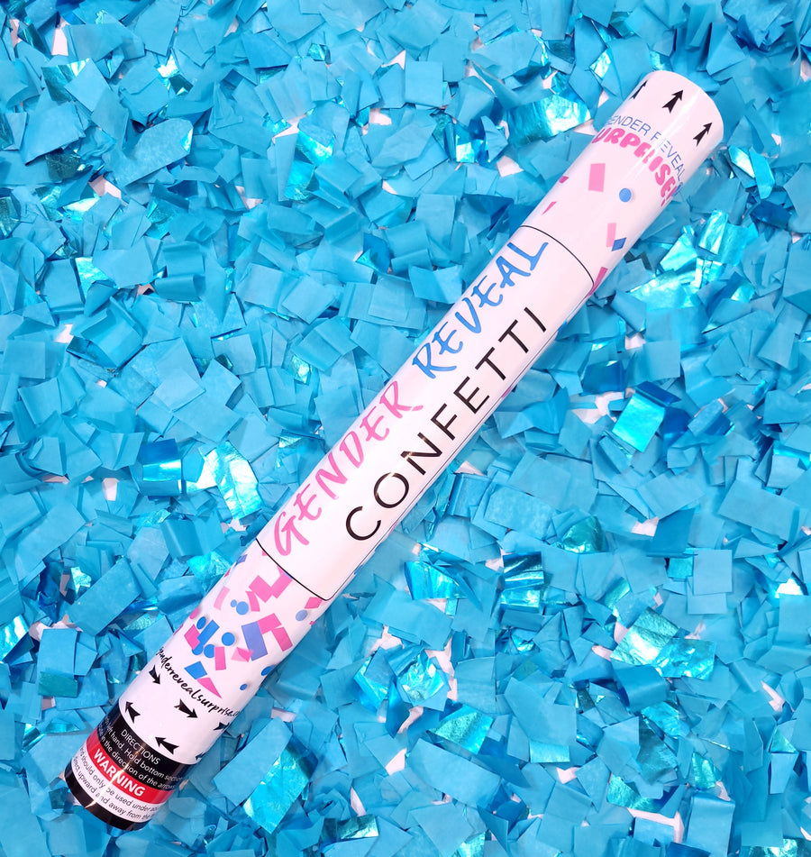 18" Blue Gender Reveal Confetti Cannons Case 25/1