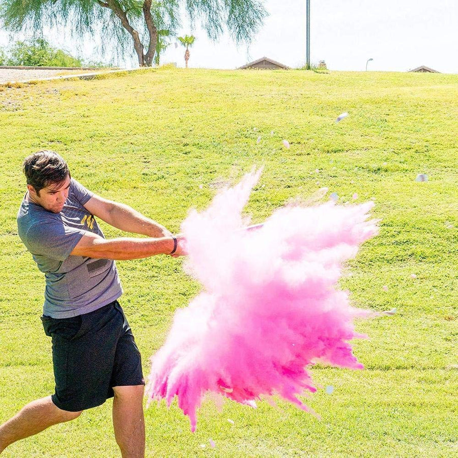 Pink Powder Gender Reveal Baseball