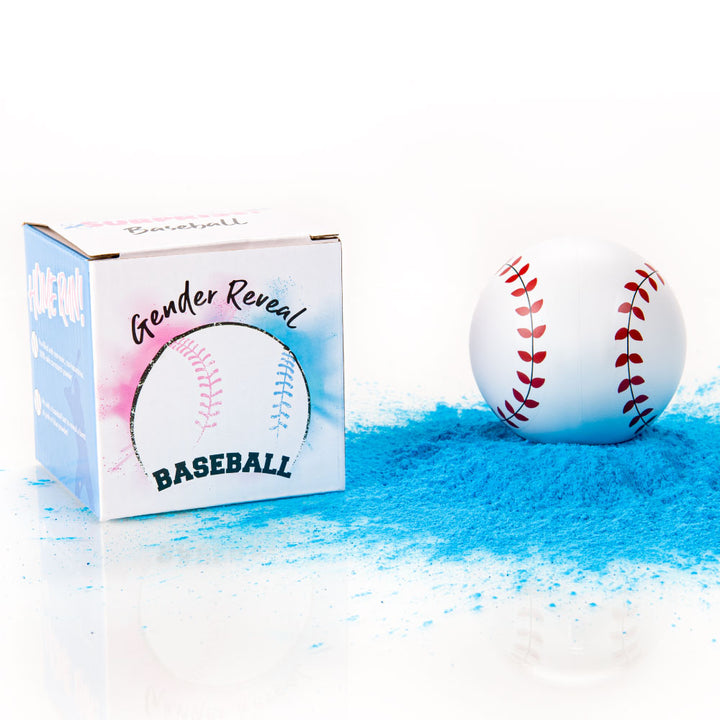 Blue Gender Reveal Powder Baseball