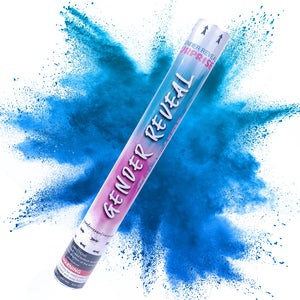 18" Blue Gender Reveal Powder Cannons