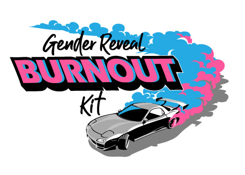 Gender Reveal Burnout Kit, Car Theme Gender Reveal