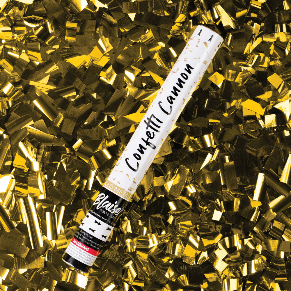 Gold Confetti Cannon | Wedding Party Supplies | Celebration Confetti