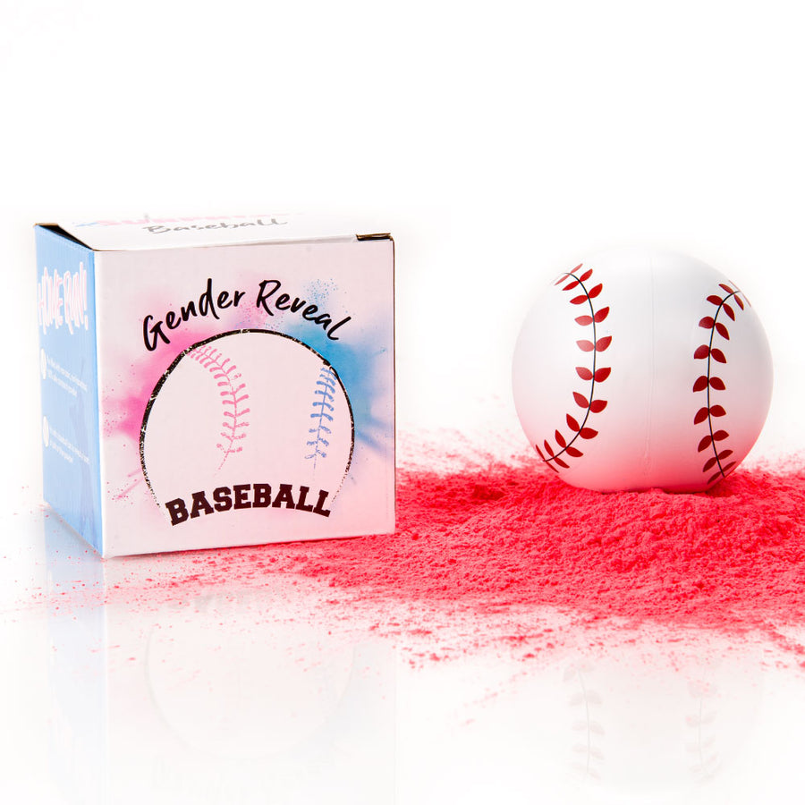 Pink Gender Reveal Baseball
