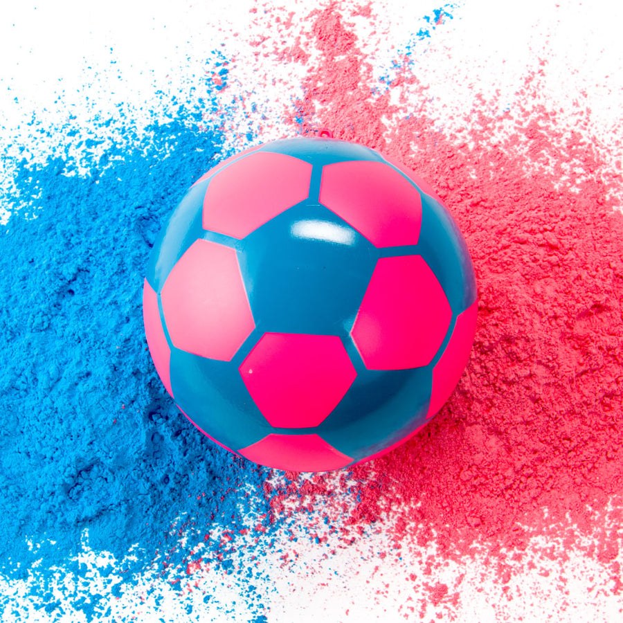Pink and Blue Gender Reveal Powder Soccer Ball Case 8/1