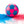 Pink and Blue Gender Reveal Powder Soccer Ball