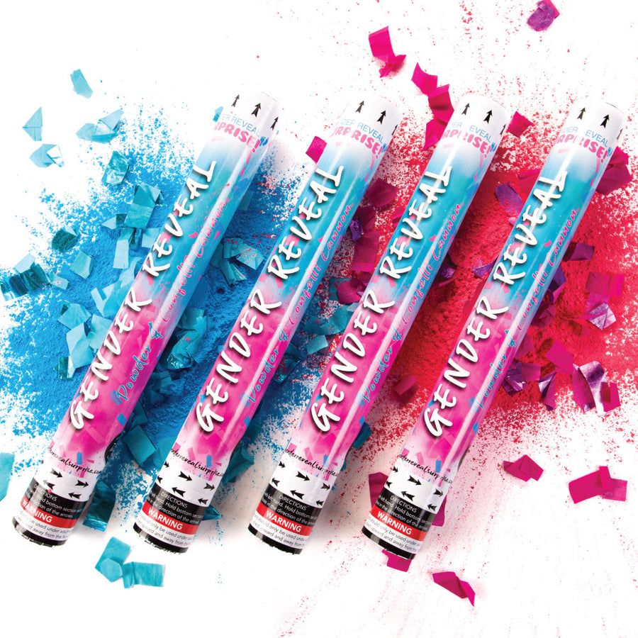 Gender Reveal Powder and Confetti Cannon Kit