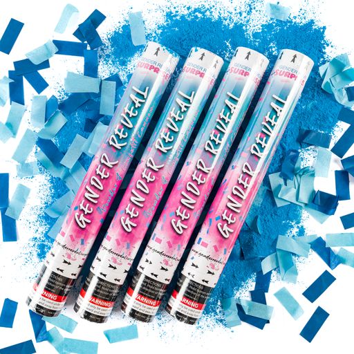 8 pack Gender Reveal Powder Cannons, Pink or Blue – Belle & Beau Confetti  Co.
